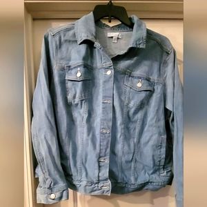 Boutique Brand from JCPenney Jean Jacket, Plus Size 2x
